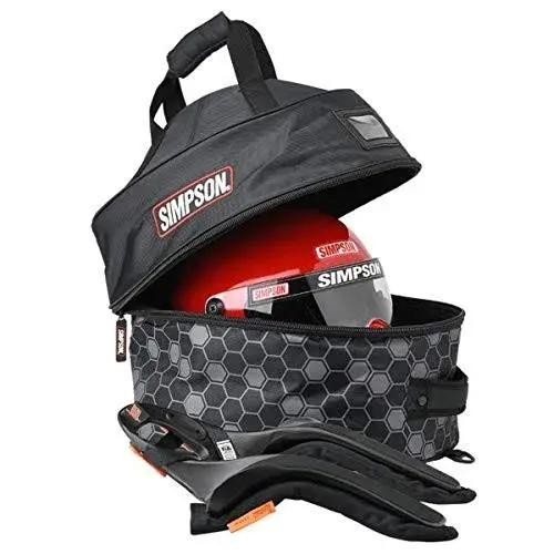 Simpson Racing 23405 Helmet and FHR Combo Bag 2020 Black/Gray