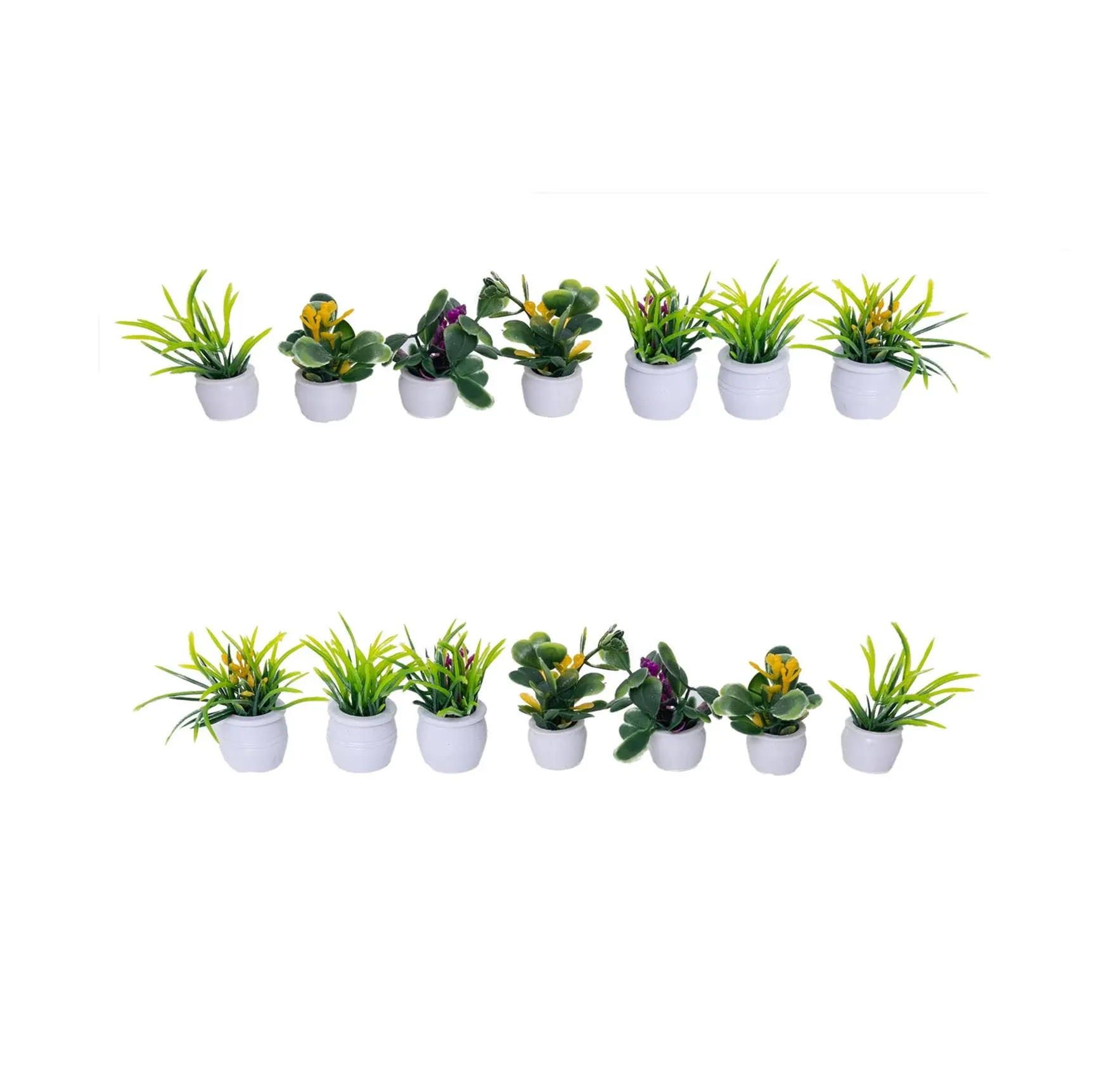 Togudot Dollhouse Miniature Plants Mini Potted Plant Bonsai Flower Model Tiny ...