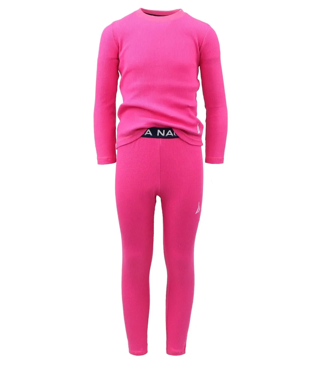 Nautica Girls 4-16 2-Piece Thermal Underwear Set 5/6 / Fuchsia