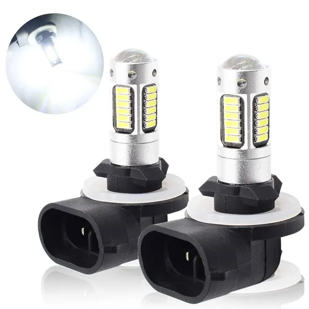 Boodled 9-30V 1200lm 881 889 886 894 896 LED Fog Light Bulbs Super Bright 4014 30 ...