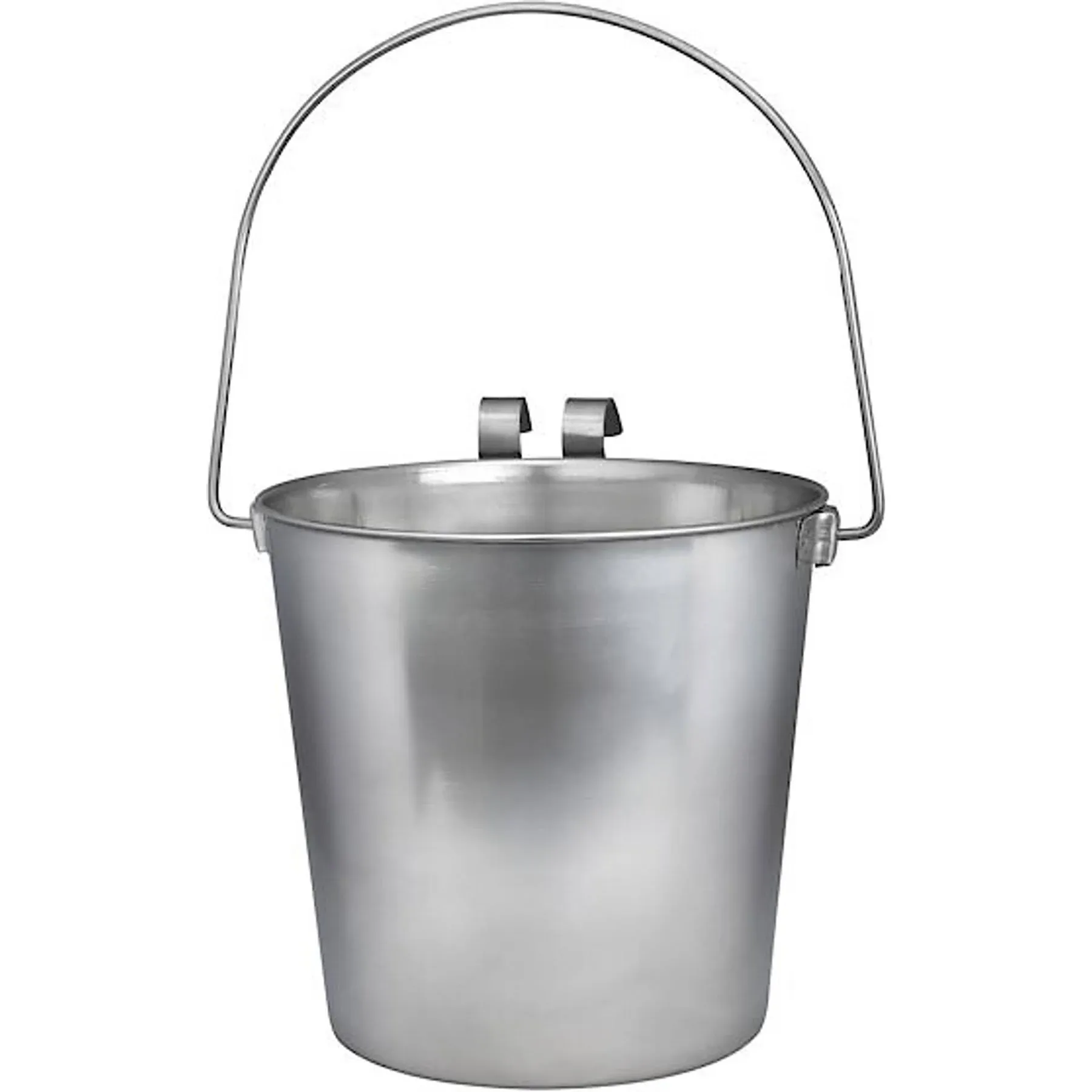 Indipets Heavy Duty Flat Sided Stainless Steel Pail 9-Quart