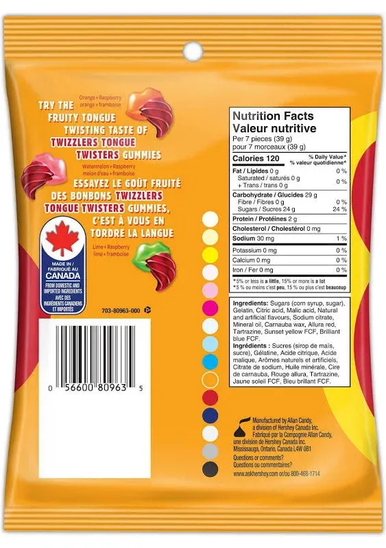 Twizzlers Tongue Twister Fruity Gummies (182 g)