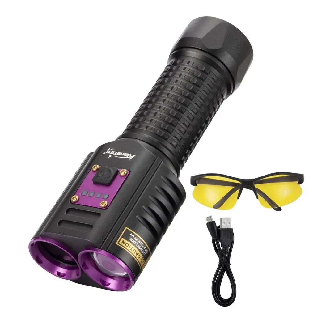 Alonefire SV72 365nm UV Flashlight 2 in 1 White Light+Ultraviolet Light ...