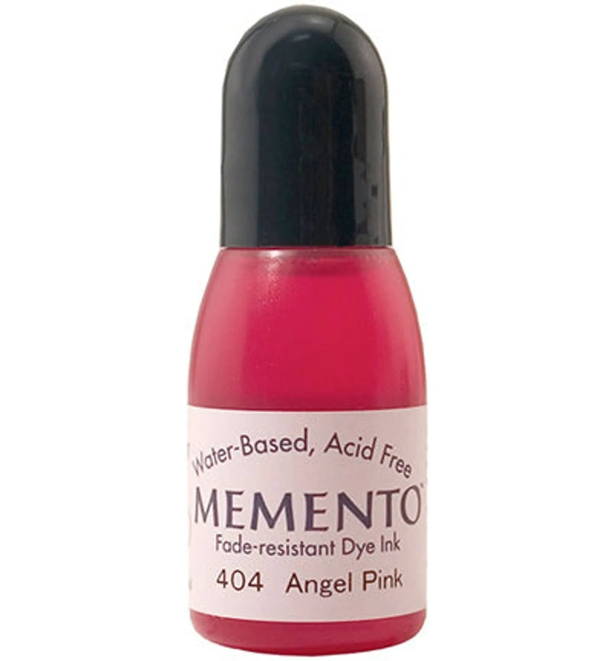 Tsukineko 1/2 Fluid Ounce Memento Fade-Resistant Water-Based Dye Inker, Angel Pink