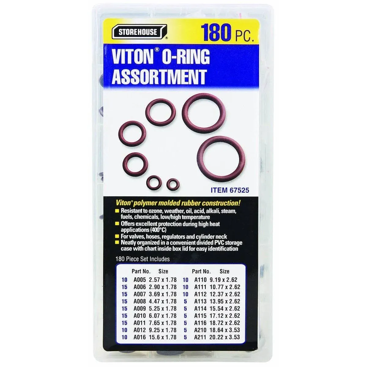 Viton O-Ring Kit, 180 Piece