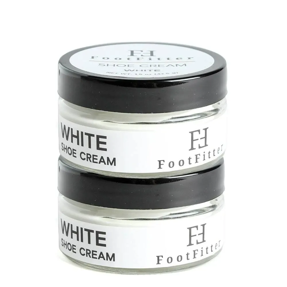 FootFitter Premium Shoe Cream Polish - 2 Pack, White