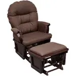 HOMCOM Nursery Glider Rocking Chair with Ottoman Thick Padded Cushion