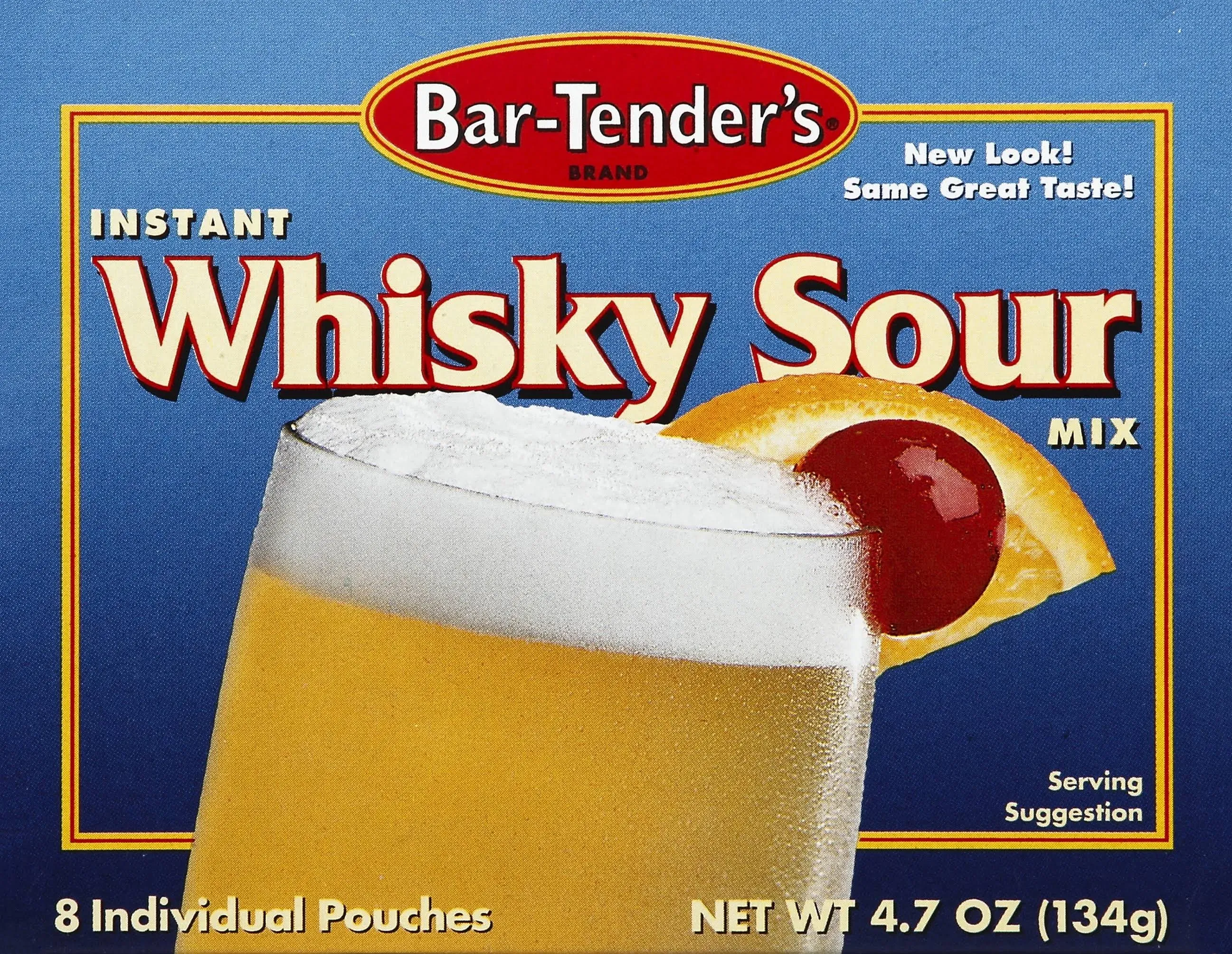 Bar-Tenders Instant Whiskey Sour Cocktail Mix, Net Wt. 4.7 oz. (8 pouches)