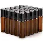 Sungwoo 25 Pack Essential Oil Roller Bottles