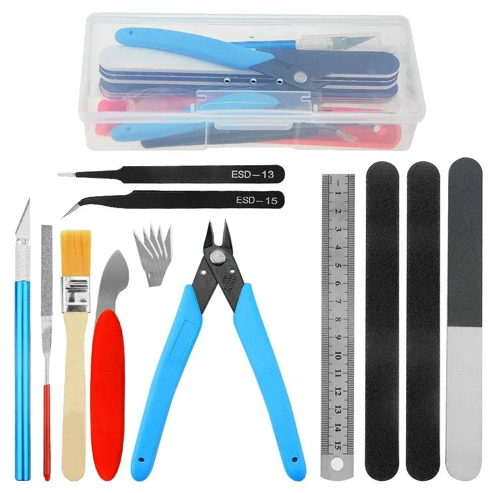 WMYCONGCONG 12 Pcs Gundam Model Tools Kit Modeler Basic Tools Kit for Buildings ...