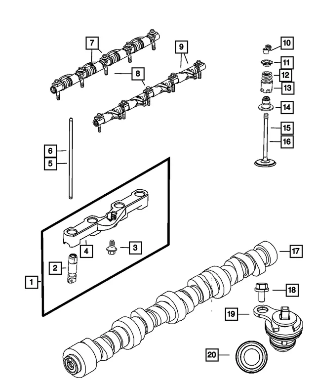 Genuine Mopar Hydraulic Lifters And Yoke 5038784AD