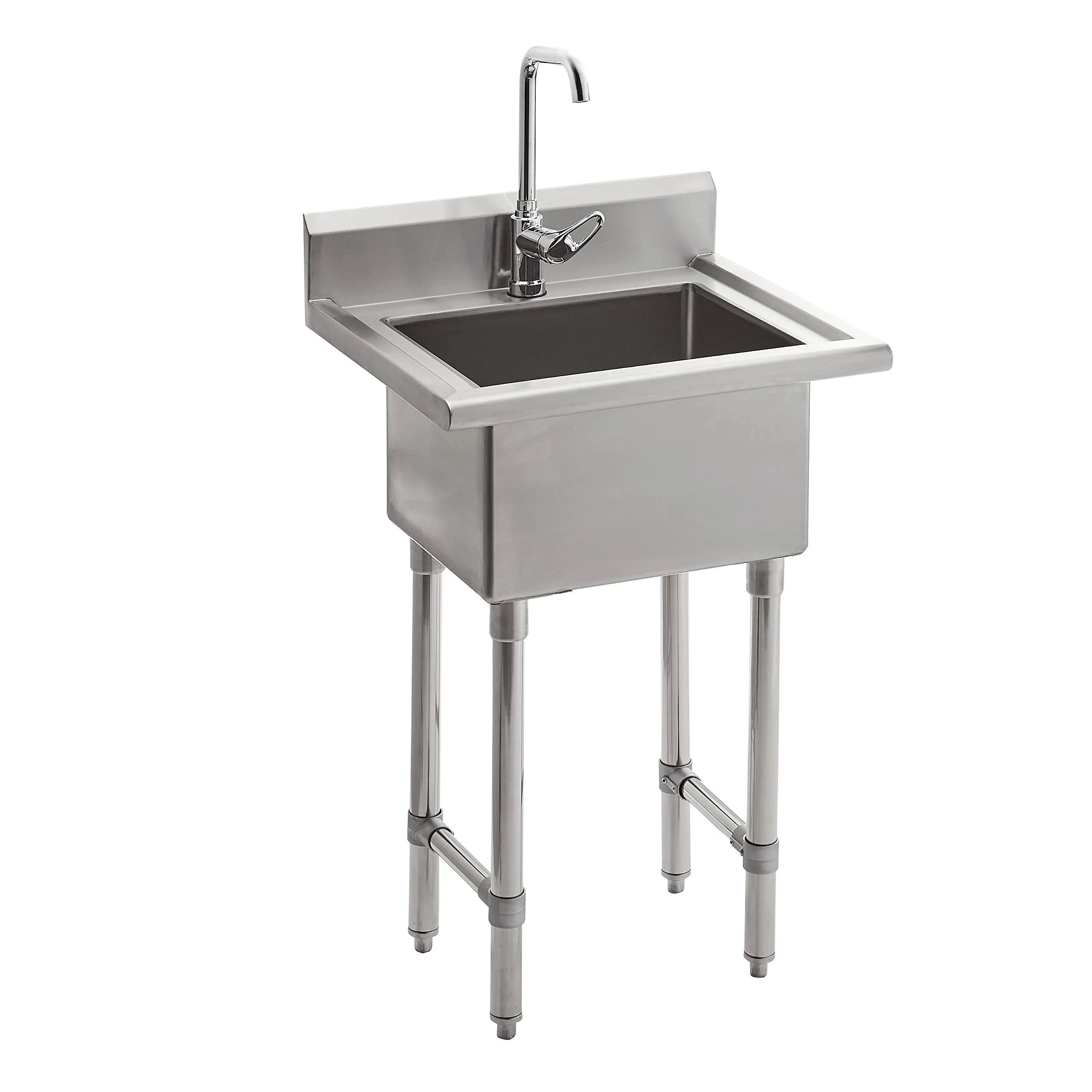 Rockpoint Basics Stainless Steel Sink w/Faucet Utility Sink