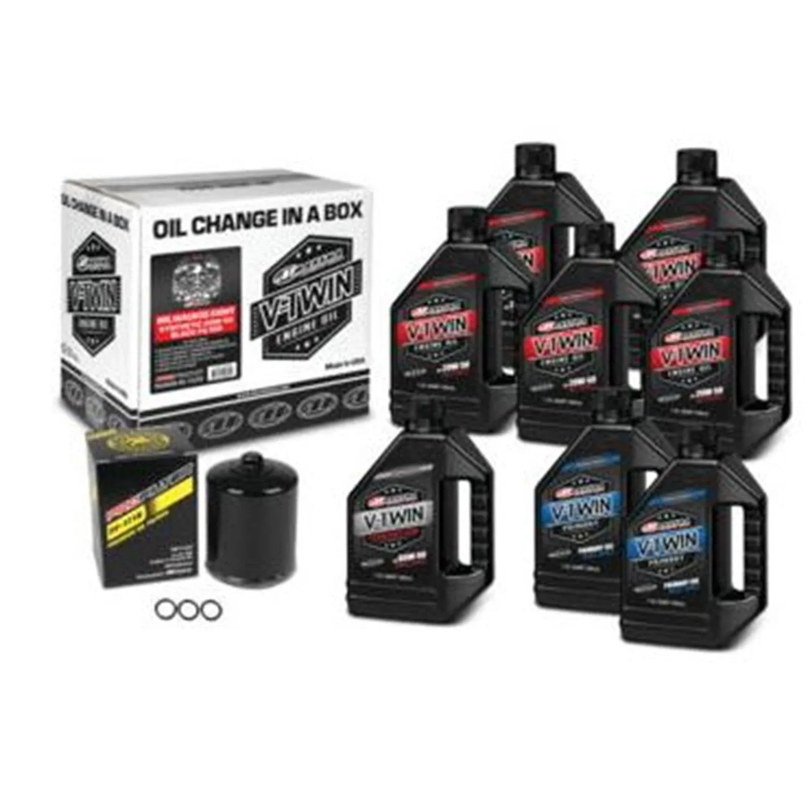 Maxima Synthetic 20W-50 Oil Change + Filter Kit Harley M8 17-22 Softail Touring