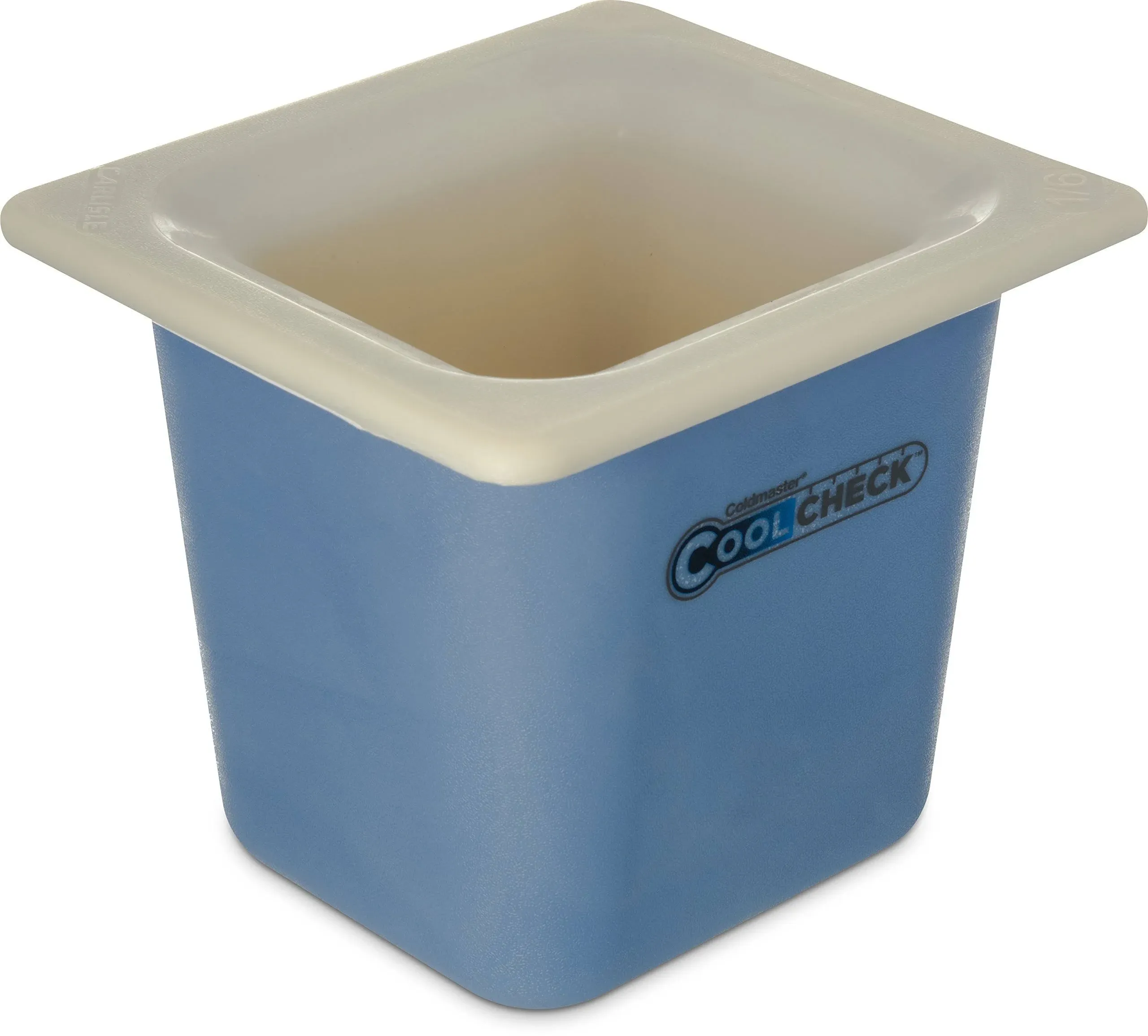 Coldmaster CoolCheck 1/6 Size White Cold Food Pan, 6" Deep Carlisle (CM1104C1402)