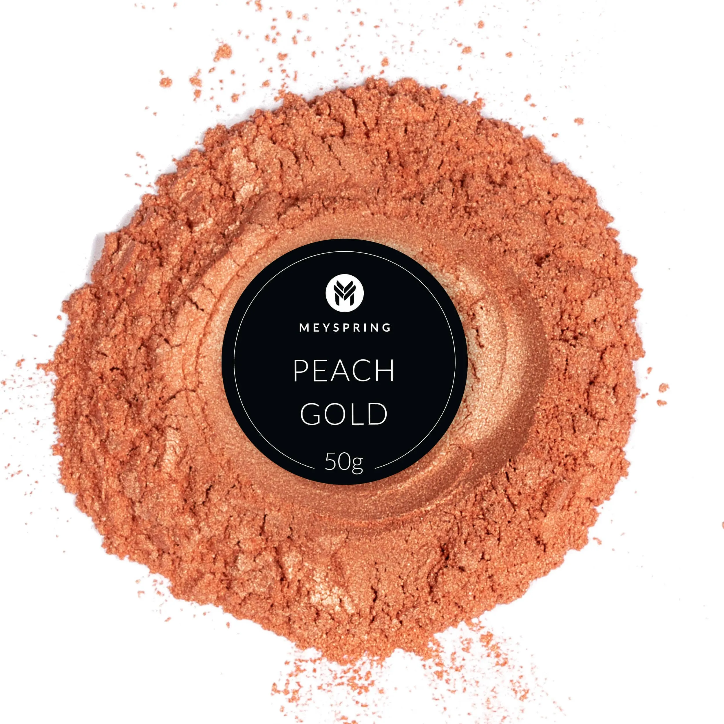 MEYSPRING Peach Gold Mica Powder for Epoxy Resin - 50 Grams - Great for Resin Art and UV Resin - Epoxy Resin Color Pigment