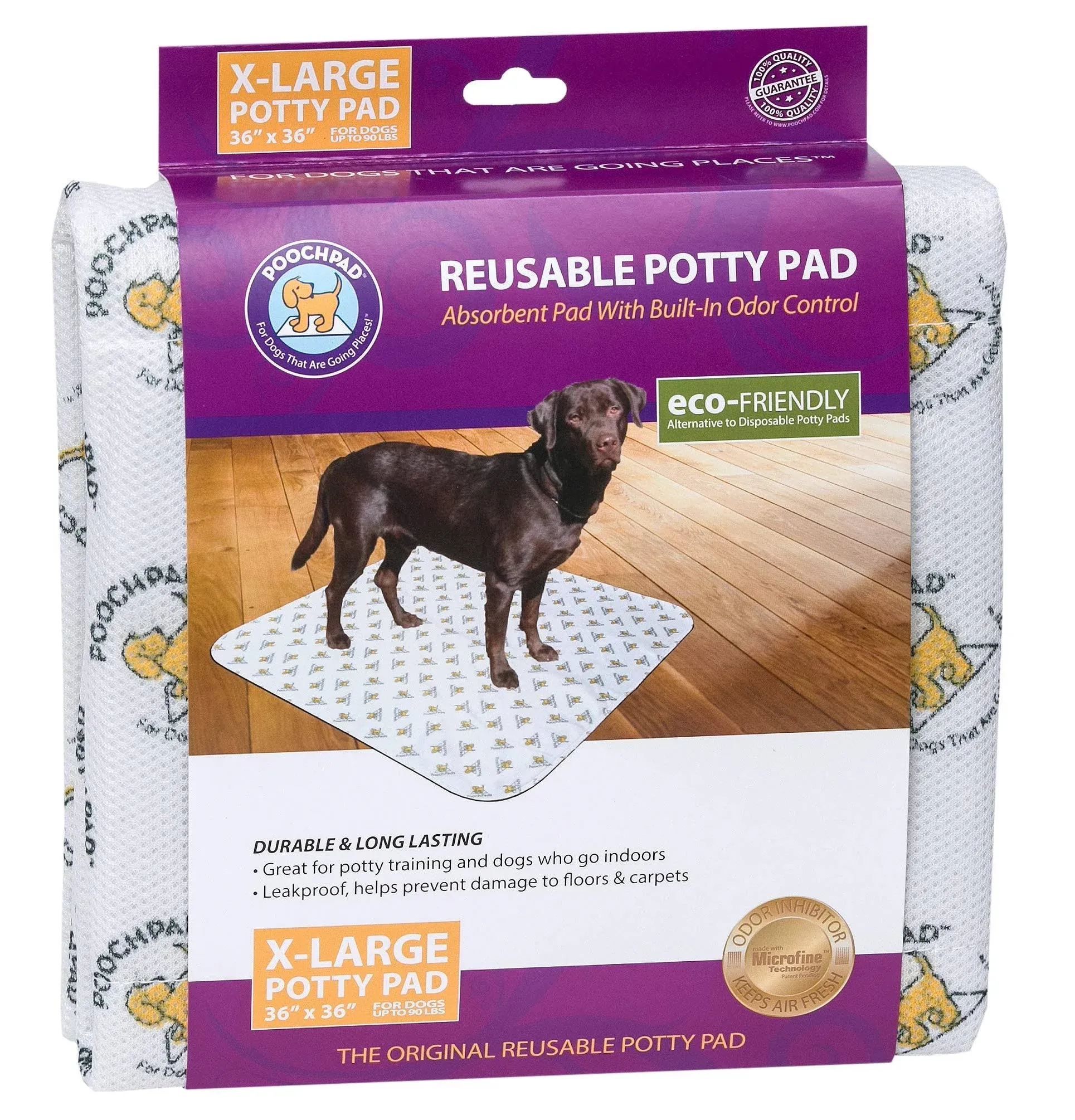 Original Washable, Reusable Potty Pad (X-Large) - Unmatched Odor Control, Leakproof Puppy Training Pee Pad