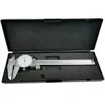 HFS 0- 6" ; 4 Way Dial Caliper .001" Shock Proof New ; Plastic Case