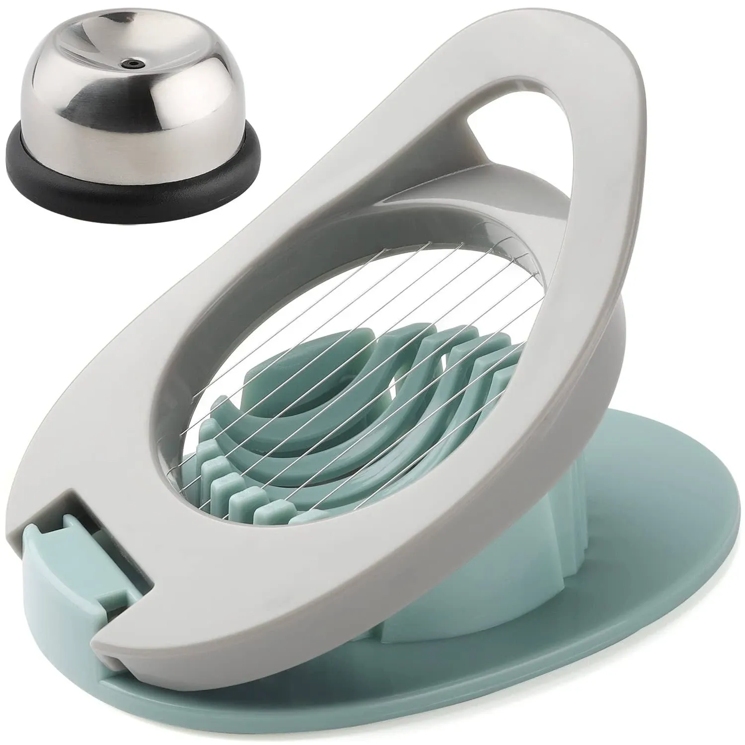 Leegg Egg Slicer for Hard Boiled Eggs Stainless Steel Egg Cutter Egg Piercer Hole ...