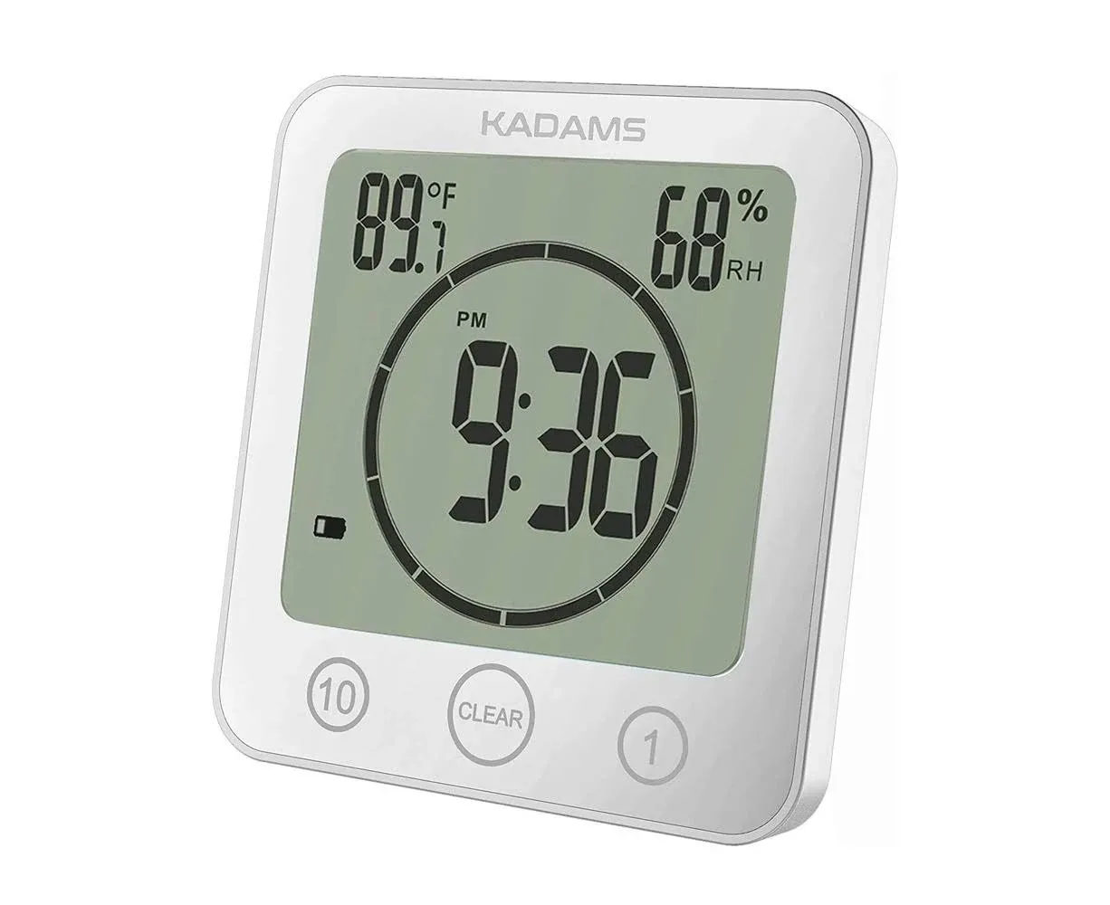 Kadams Waterproof Digital Smart Alarm Clock with Countdown Timer 4.16 inch