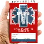 Field Equipt EMT Vital Statistics Notepad - 6 Pack Vitals Notebook for First Responder Note Pad, Medical Paramedic Gear and Supplies. Perfect EMS/EMT