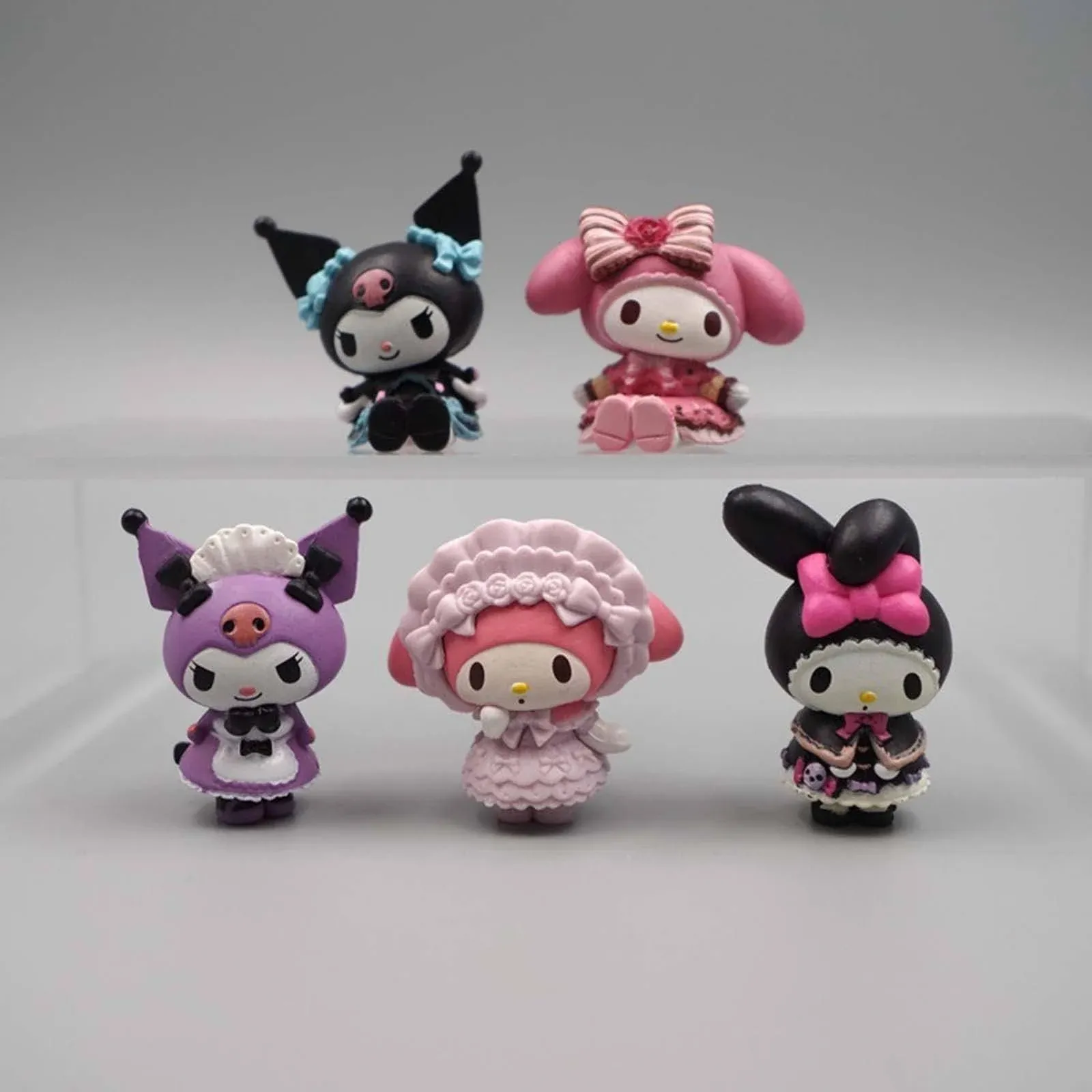 AfupGb Cute Anime Figures Set, Mini Cartoon Animal Cake Toppers, PVC Model ...