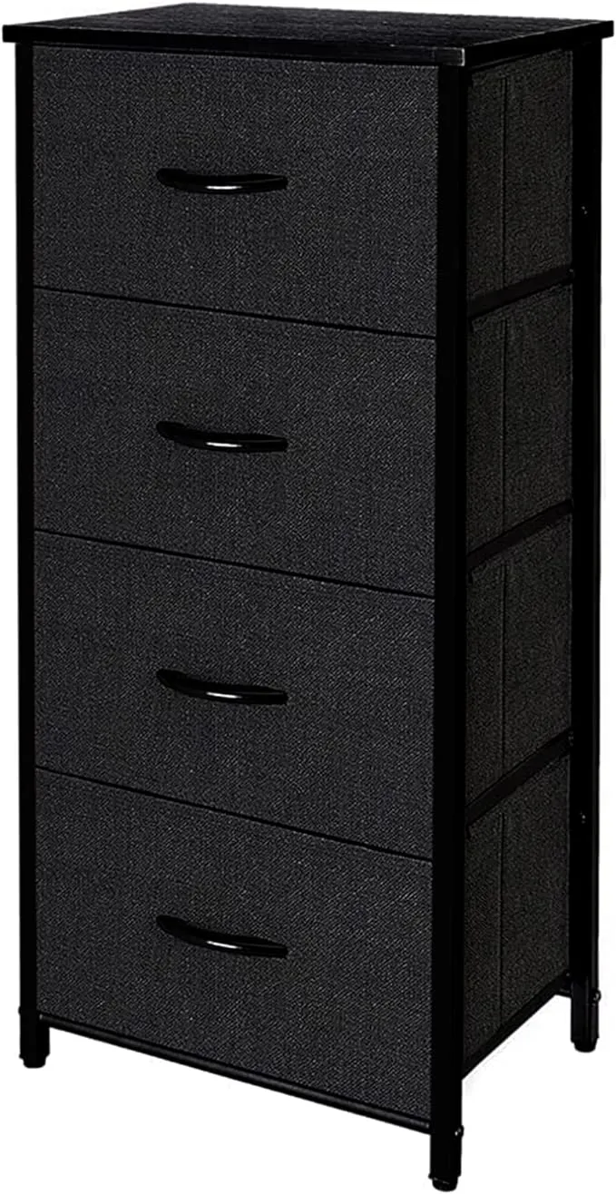 AZL1 Life Concept 4 Drawers Fabric Dresser Storage Tower