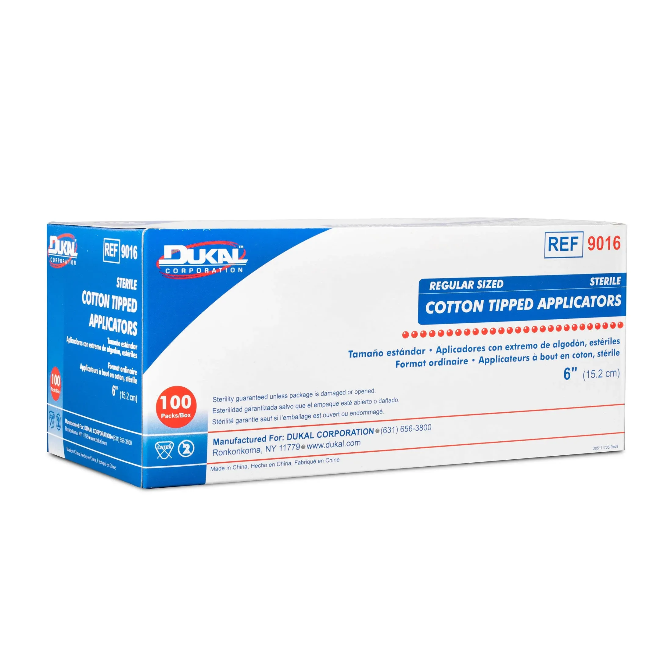 Dukal Cotton Tip Applicators 6", Sterile (Box of 100)