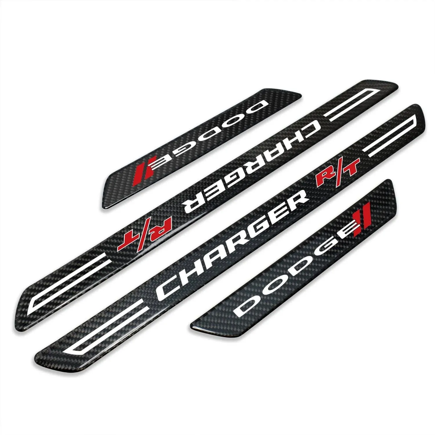 Dodge Charger R/T Real Carbon Fiber 4 Pcs Door Sill Kick Plates