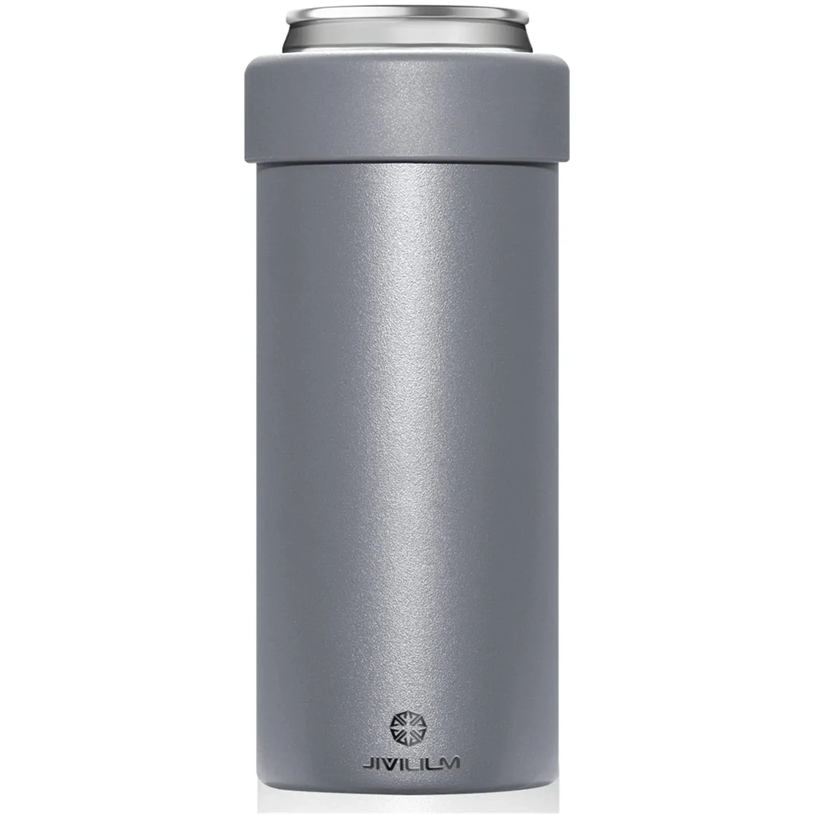 JIVILILM Stainless Steel Insulated Cooler for 12oz Slim Cans | 12oz, Gray 