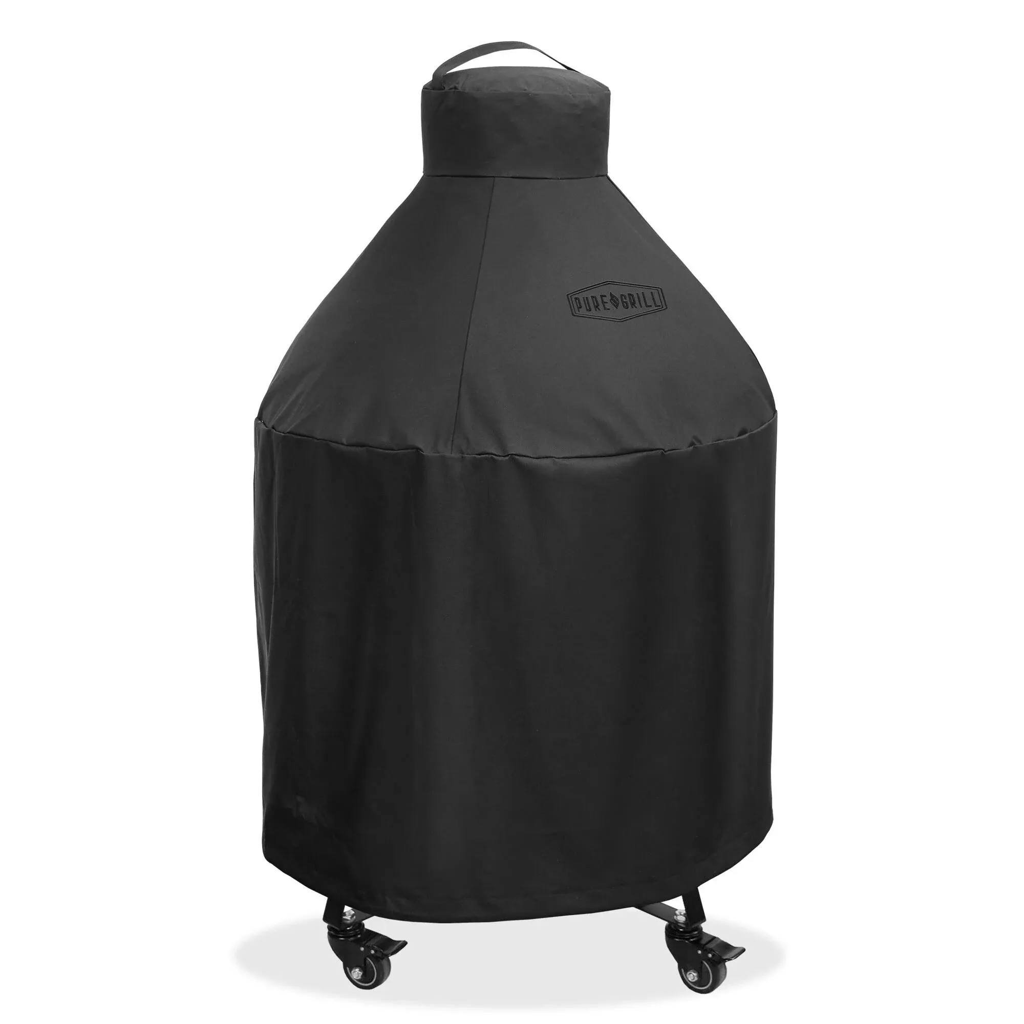 Pure Grill 22-inch Ceramic Grill Cover for All Large Kamado Charcoal BBQ Grill Brands, Universal Fit Cover - 31" Dia x 40" H