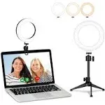 Desk Ring Light for Zoom Meetings - Video Conference Lighting Kit for Laptop ...