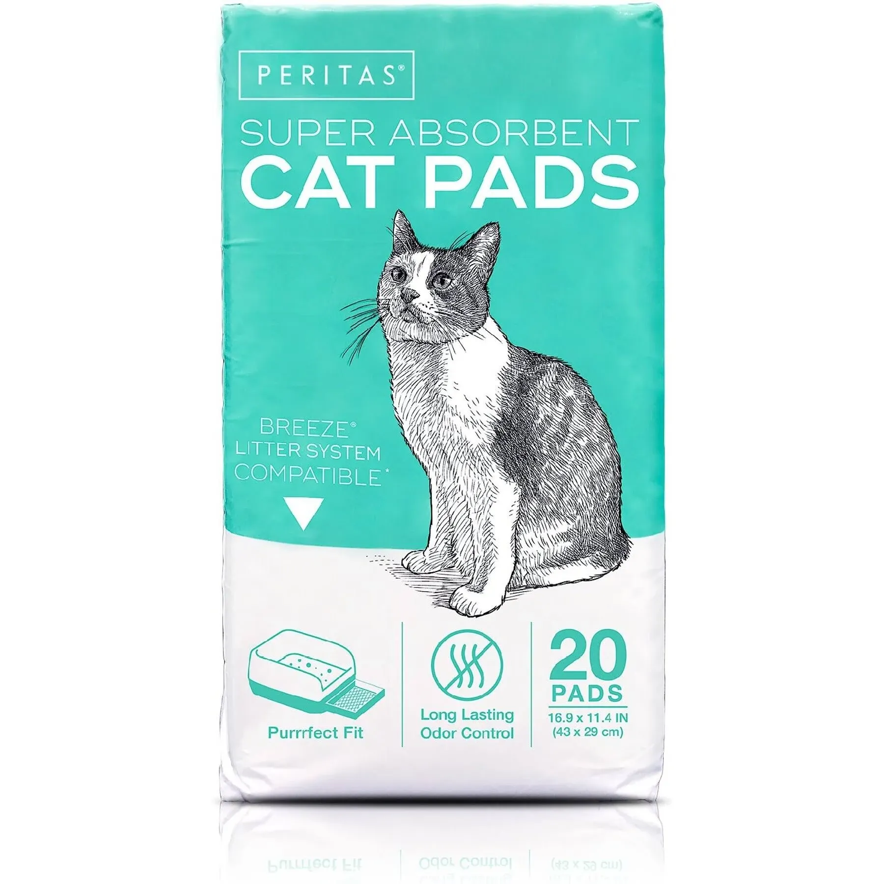 20ct Peritas Generic Tidy Cat Breeze Cat Pads Refills Breeze Litter Box System