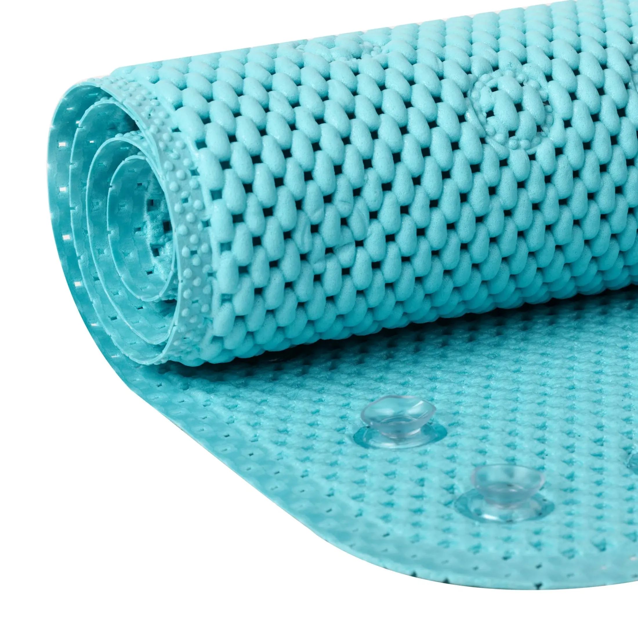 Shipped From USA, Cushioned Foam Bathtub Mat, Blue, 17&#034; x 36&#034;