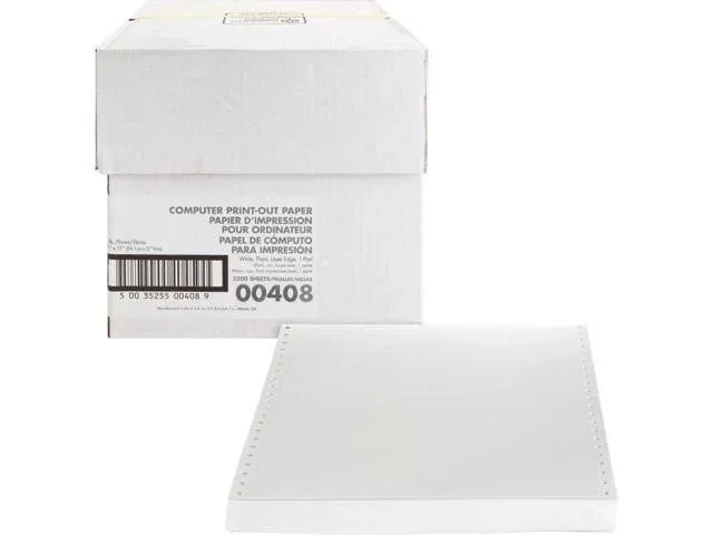 Sparco Continuous Paper - Letter - 8.50&#034; X 11&#034; - 20 Lb - 2300 / Carton - White