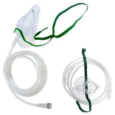 yuwell Adult Oxygen Mask with 6.6' Tubing - Soft - XL Size - 3 Pack