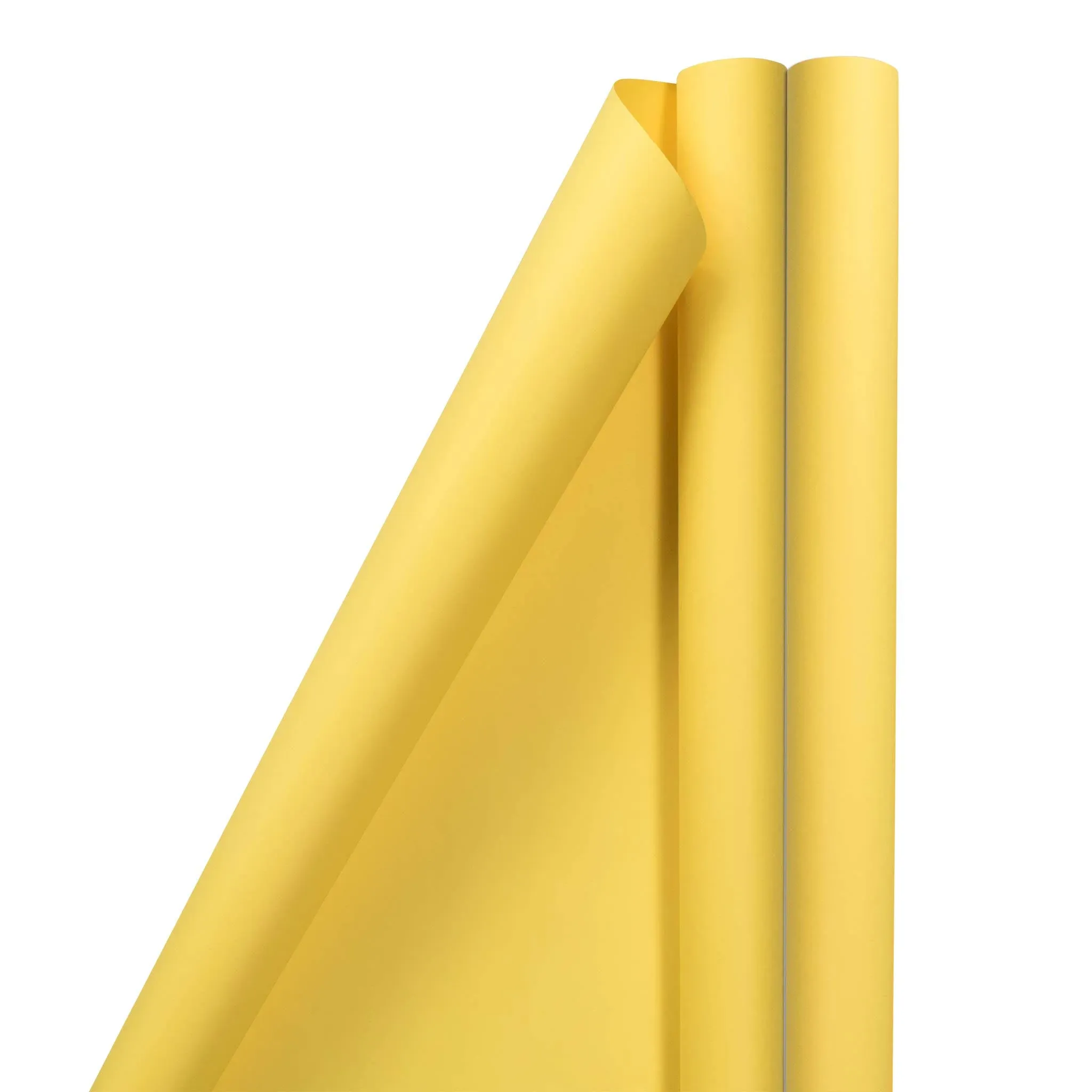 JAM Paper Yellow Matte Wrapping Paper - 2 Rolls, 50 Sq. Ft. Total - Solid Color, Ideal for Any Occasion Lowes.com