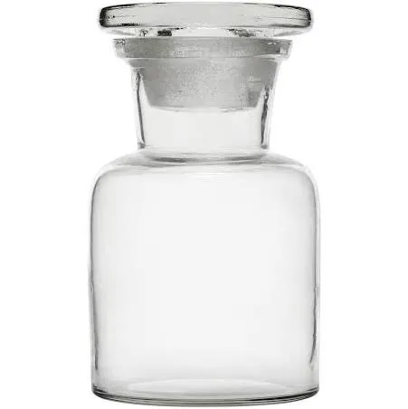 Reagent Bottle, 30ml - Wide Neck - Glass Stopper - Soda Glass