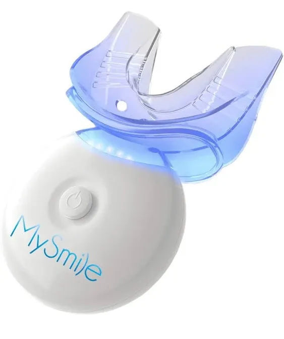 MySmile Teeth Whitening Kit with LED Light, 10 Min Non-Sensitive Fast Teeth Whitener with 3 Carbamide Peroxide Teeth Whitening Gel, Helps to Remove Stains from Coffee, Smoking, Wines, Soda, Food