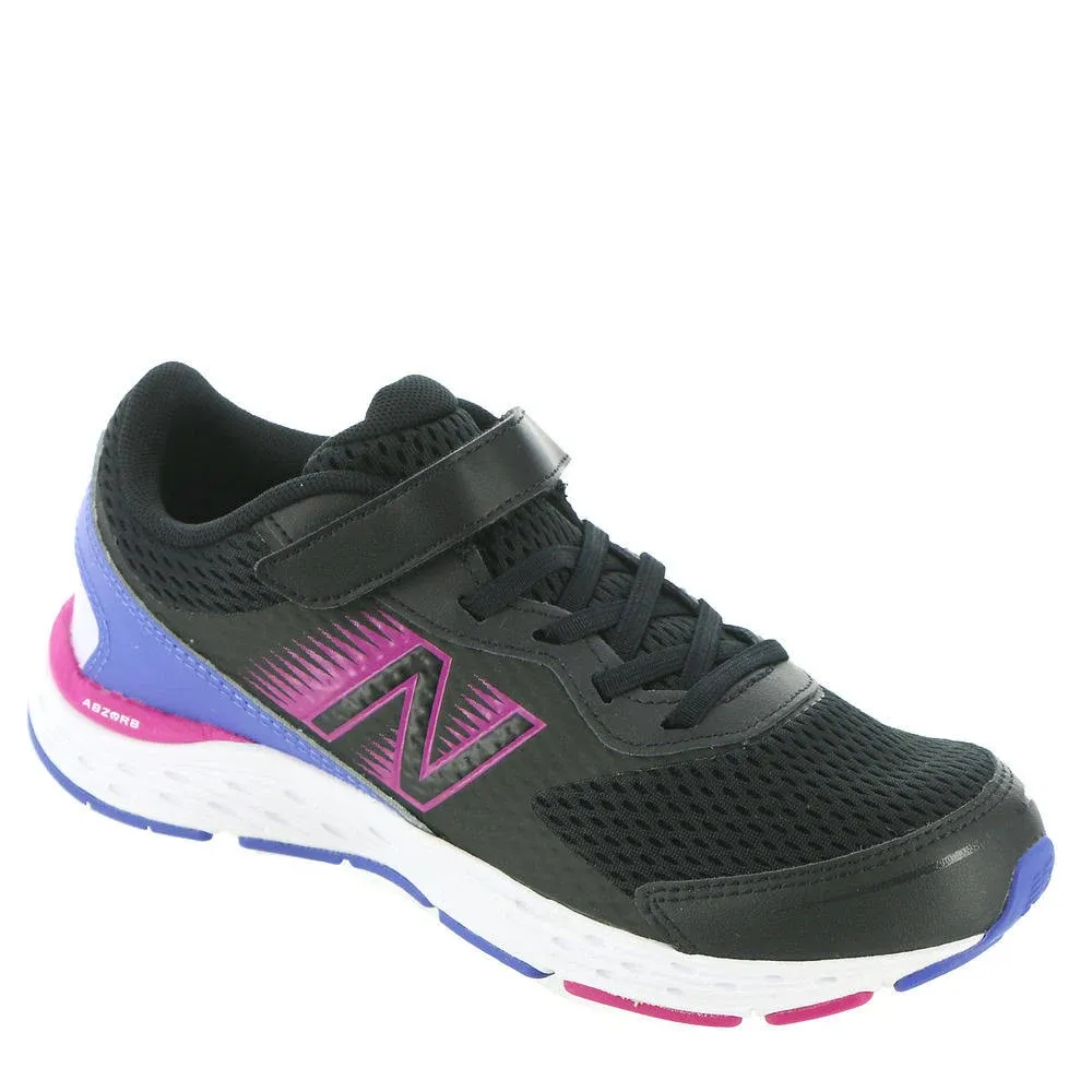 New Balance Kids' 680v6 Bungee - Black/Pink/Blue/Purple (Size 11 Wide)