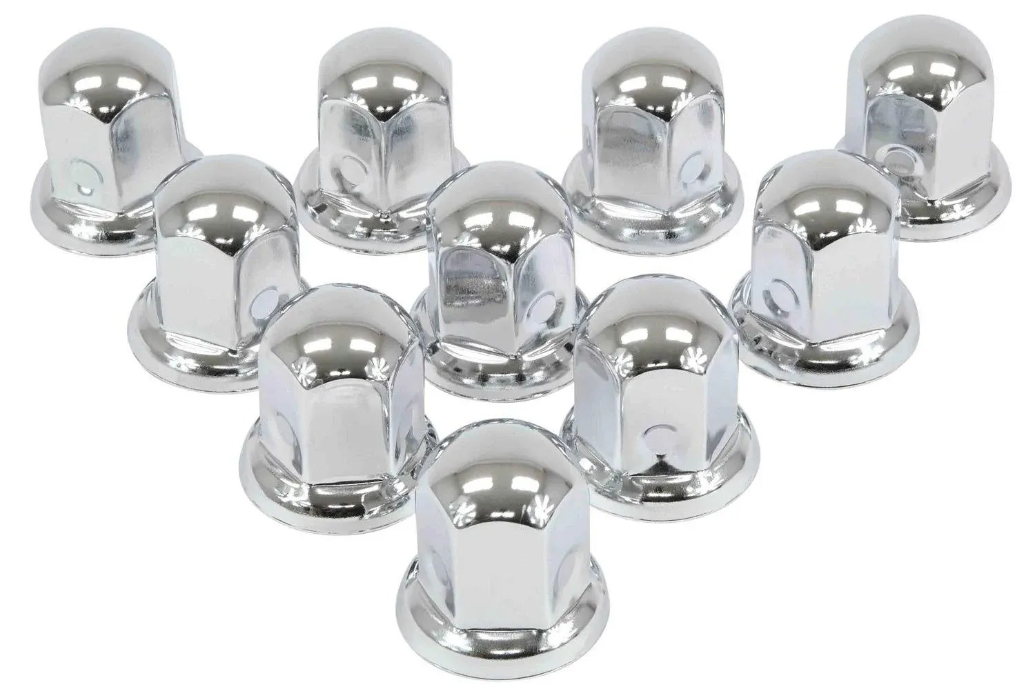 Chrome Metal Lug Nut Covers, 2&#034;(H), fits 33mm, push on (60 Pack)