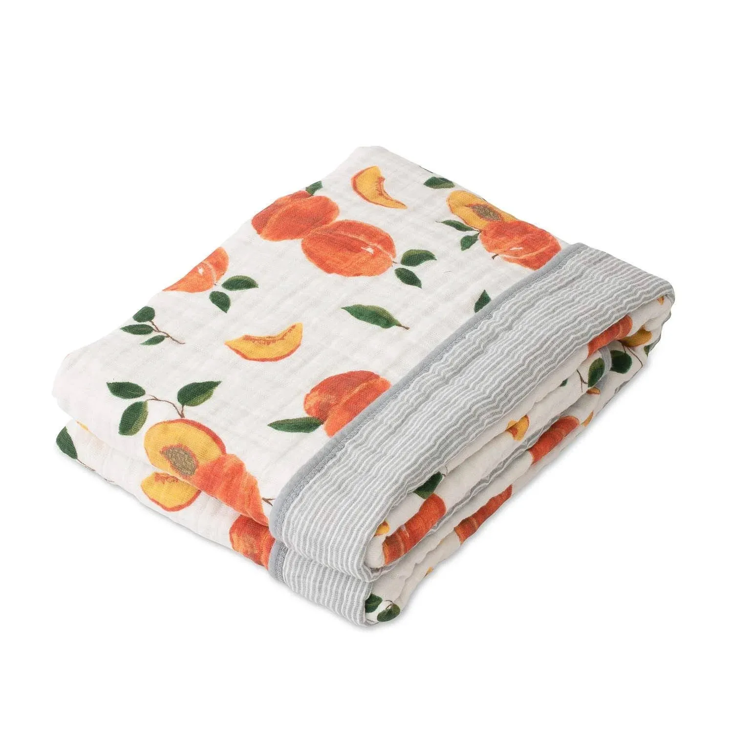 Red Rover Kids Breathable Cotton Muslin Baby Quilt Peachy