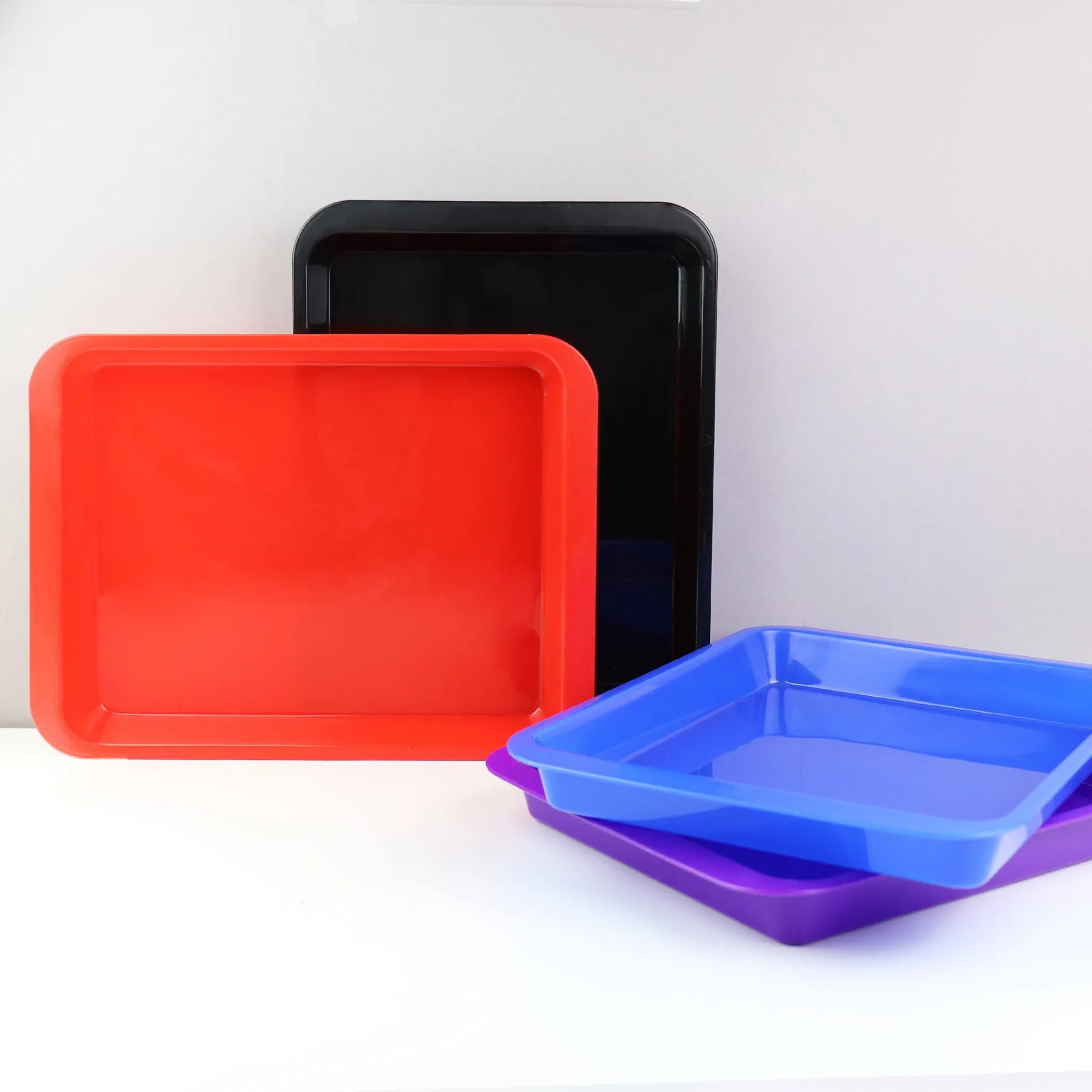 Big Plastic Trays 4 Pack 14.1x10.8 In Art Crafts Beads Painting Paper Organizer