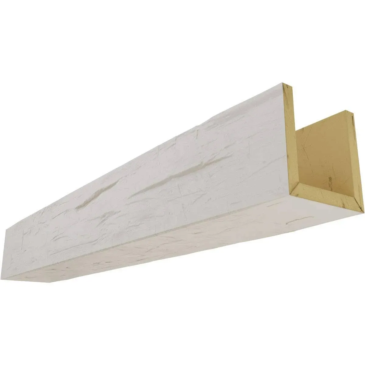 Ekena Millwork BMHH3C0040X040X096UN 4"W x 4"H x 8'L 3-Sided (U-beam) Hand Hewn ...