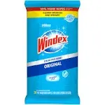 Windex Glass and Surface Pre-Moistened Wipes, Original, 38 Count (Pack of 6)