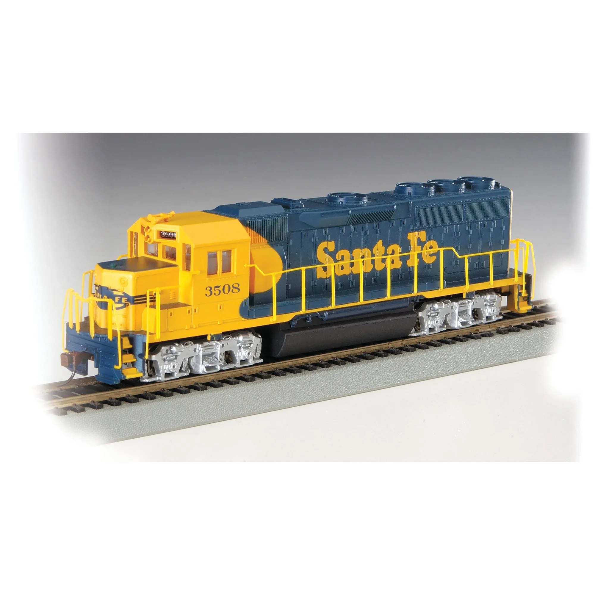 Ho Bachmann Santa Fe #3508 (Blue & Yellow) - GP40 - DCC 60304