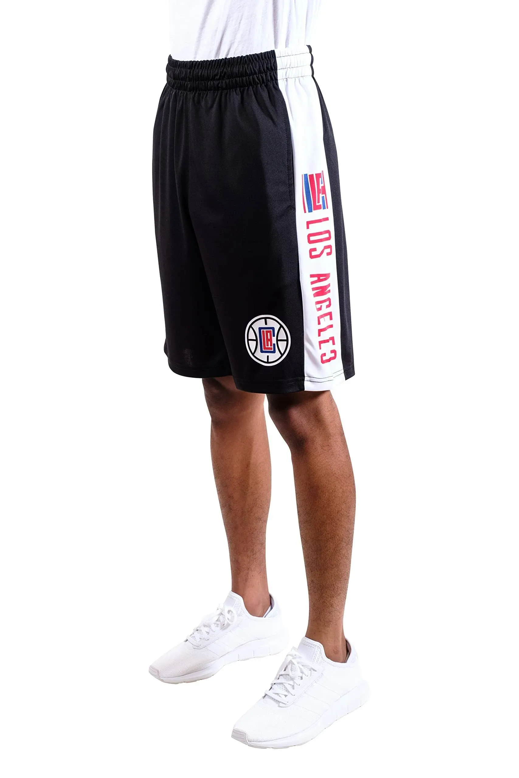 Ultra Game NBA Los Angeles Clippers Mens Mesh Basketball Shorts, Black, Medium, Men's