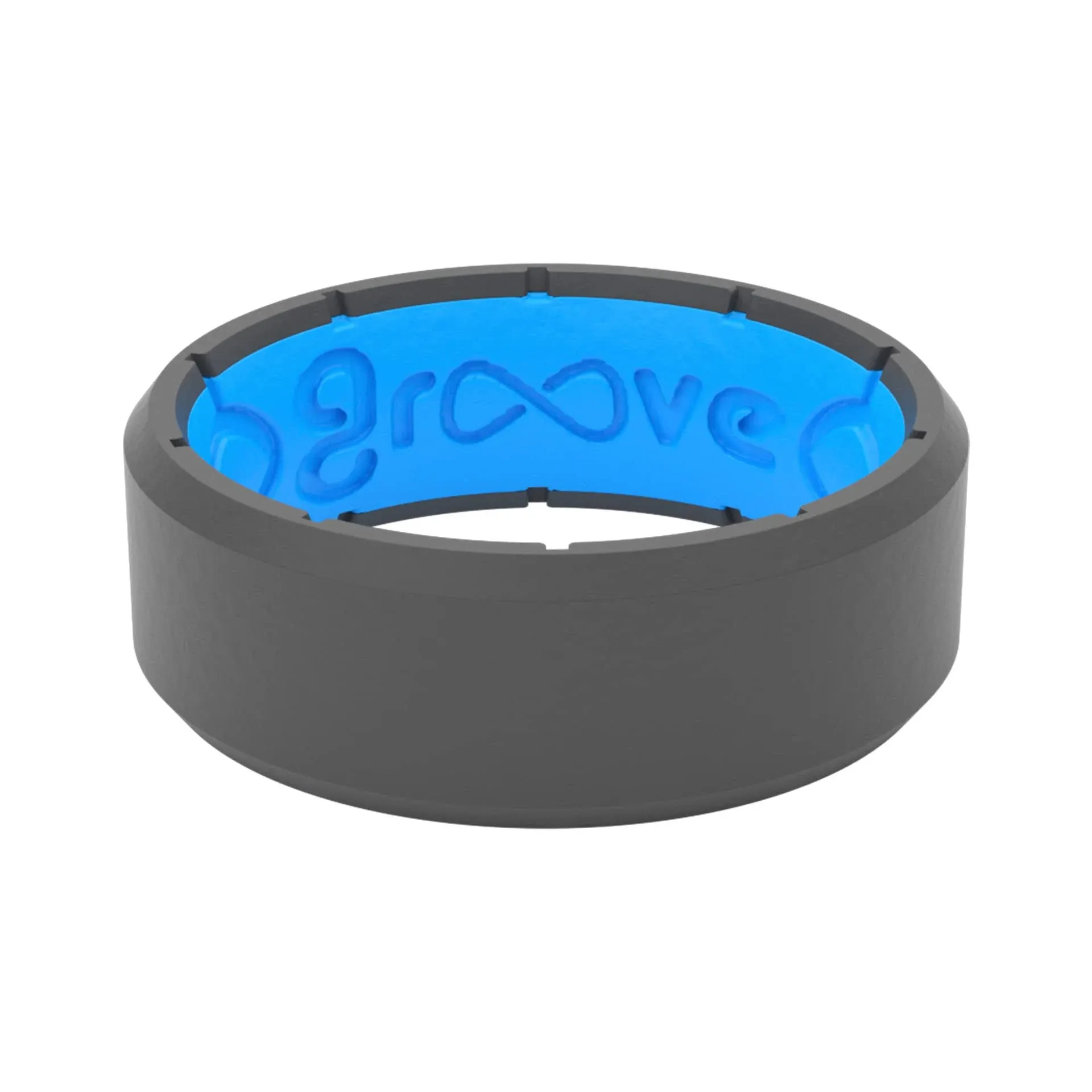 Groove Life Edge Silicone Ring - Breathable Rubber Wedding Rings for Men, Lifetime Coverage, Unique Design, Comfort Fit Ring