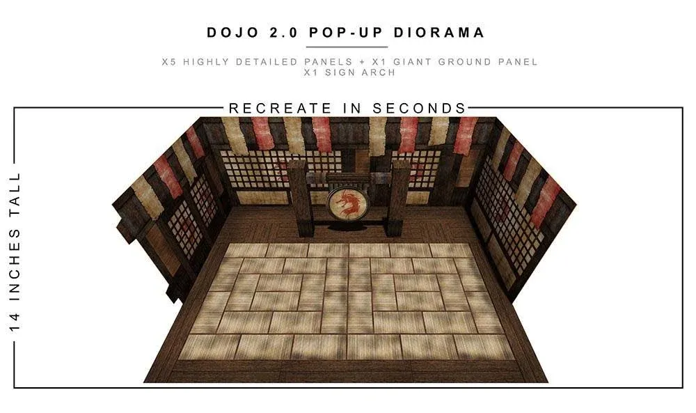 Extreme-Sets Dojo (2.0) 1/12 Scale Pop-Up Diorama