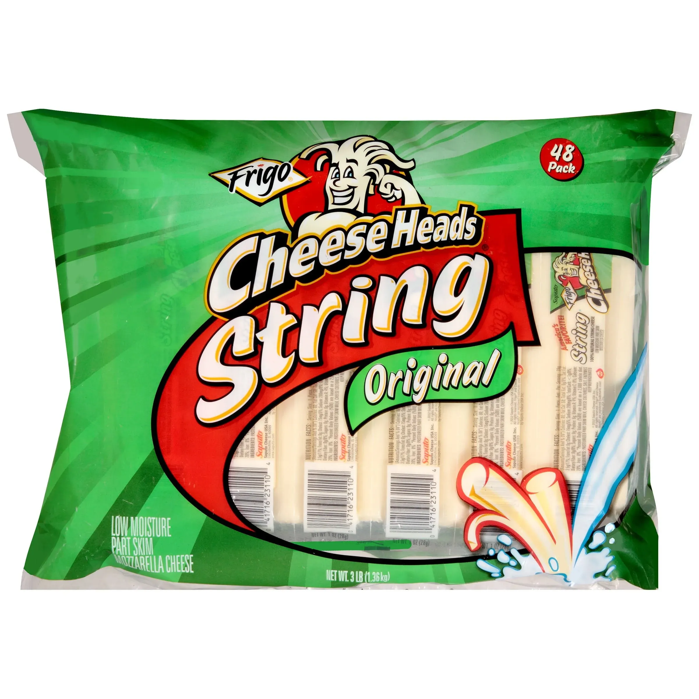 Frigo Cheese Heads String Cheese, 1 oz., 48 ct.