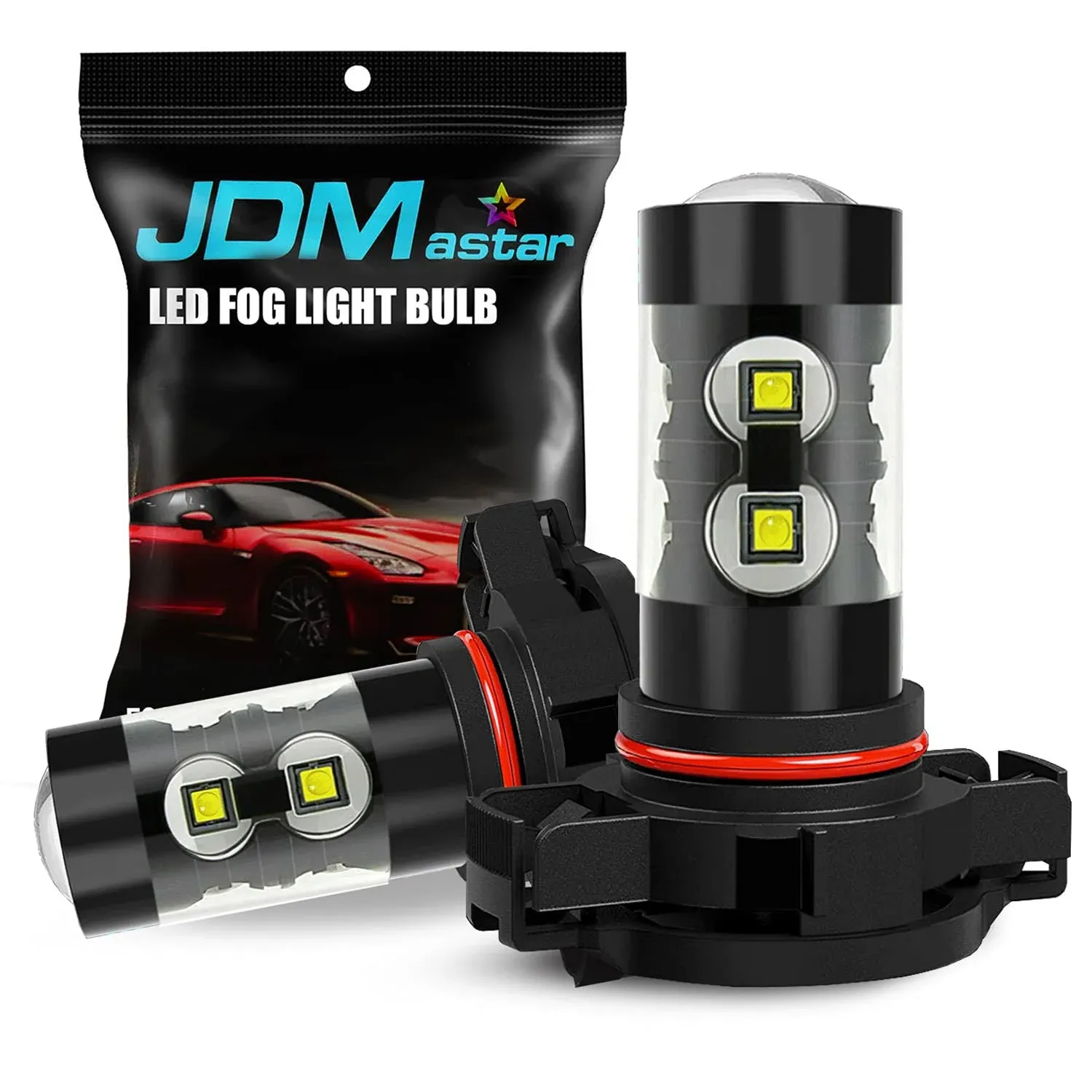 JDM ASTAR Bright White Max 50W High Power 5202 5201 PS19W LED Fog Light Bulbs